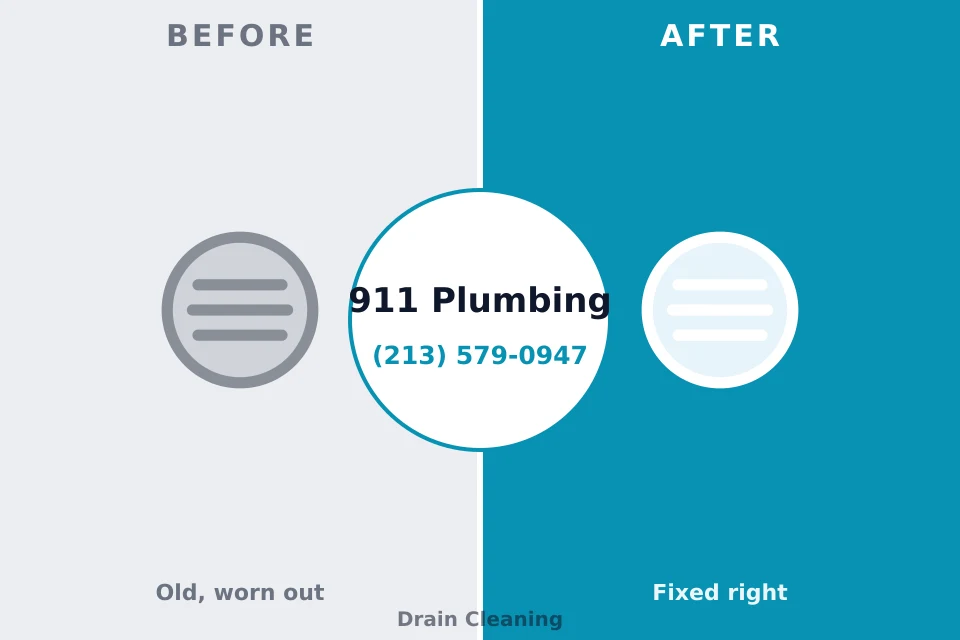 Before and after: plumbing repair Roosevelt Park, MI